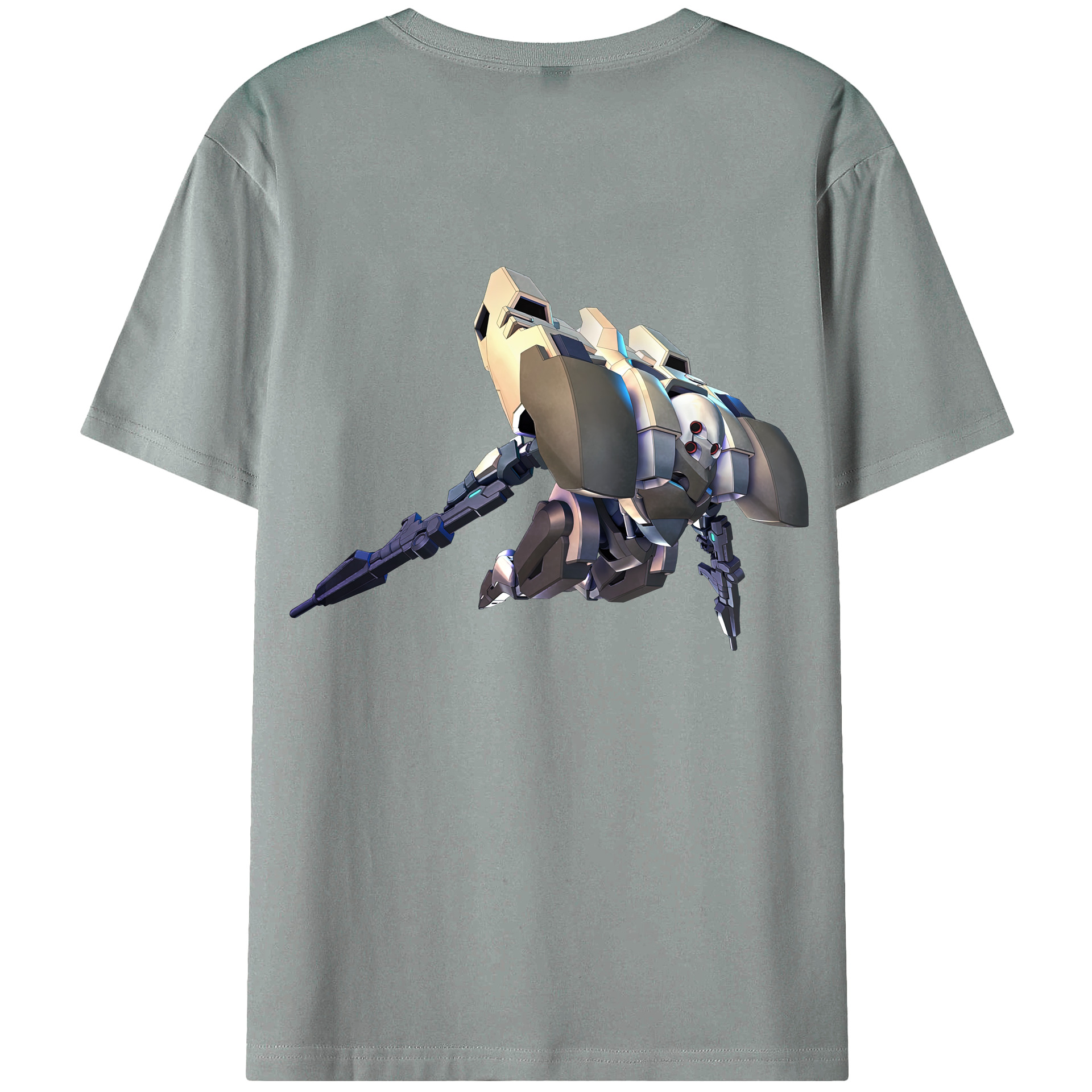 （画像用） 機動戦士ガンダム Mobile Suit Gundam 綿100％ メンズ半袖Tシャツ（バックプリント） 通気性